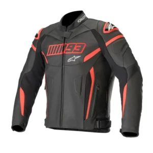 ALPINESTARS MM93 TWIN RING LEATHER JACKET BLACK, RED