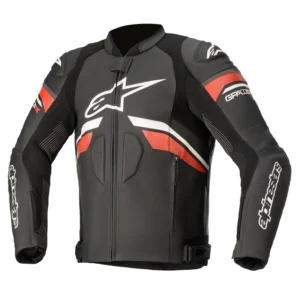 ALPINESTARS GP PLUS R V3 RIDEKNIT LEATHER JACKET BLACK, BRIGHT RED