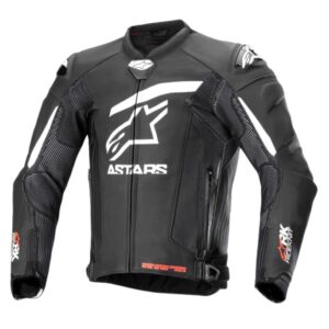 ALPINESTARS GP PLUS R V4 RIDEKNIT LEATHER JACKET BLACK, WHITE