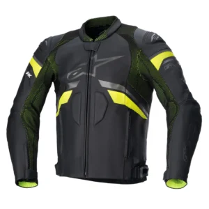 ALPINESTARS GP PLUS R V3 RIDEKNIT LEATHER JACKET BLACK, YELLOW