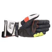 ALPINESTARS SP-2 V3 MOTORCYCLE GLOVES WHITE/RED FLUO/BLACK