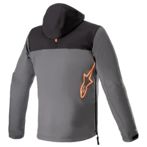 ALPINESTARS SHERPA HOODIE TAR GREY, RED FLUO