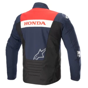 ALPINESTARS HONDA SMX WATERPROOF SOFTSHELL JACKET NIGHT NAVY, BRIGHT RED