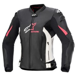 ALPINESTARS STELLA GP PLUS V4 LEATHER JACKET BLACK, WHITE, PINK