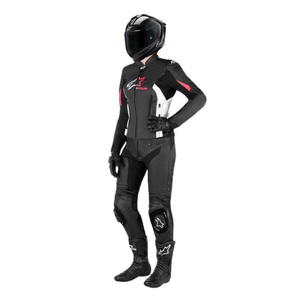 ALPINESTARS STELLA GP PLUS V4 LEATHER JACKET BLACK, WHITE, PINK