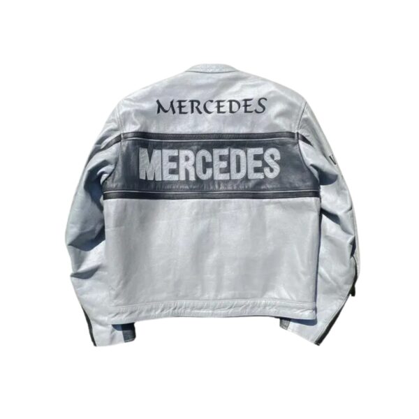 VINTAGE RARE MERCEDES RACING LEATHER JACKET - Image 2