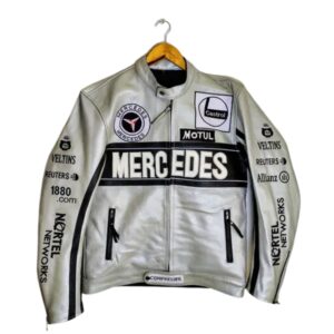 MERCEDES BENZ RACING LEATHER JACKET RARE STREETWEAR