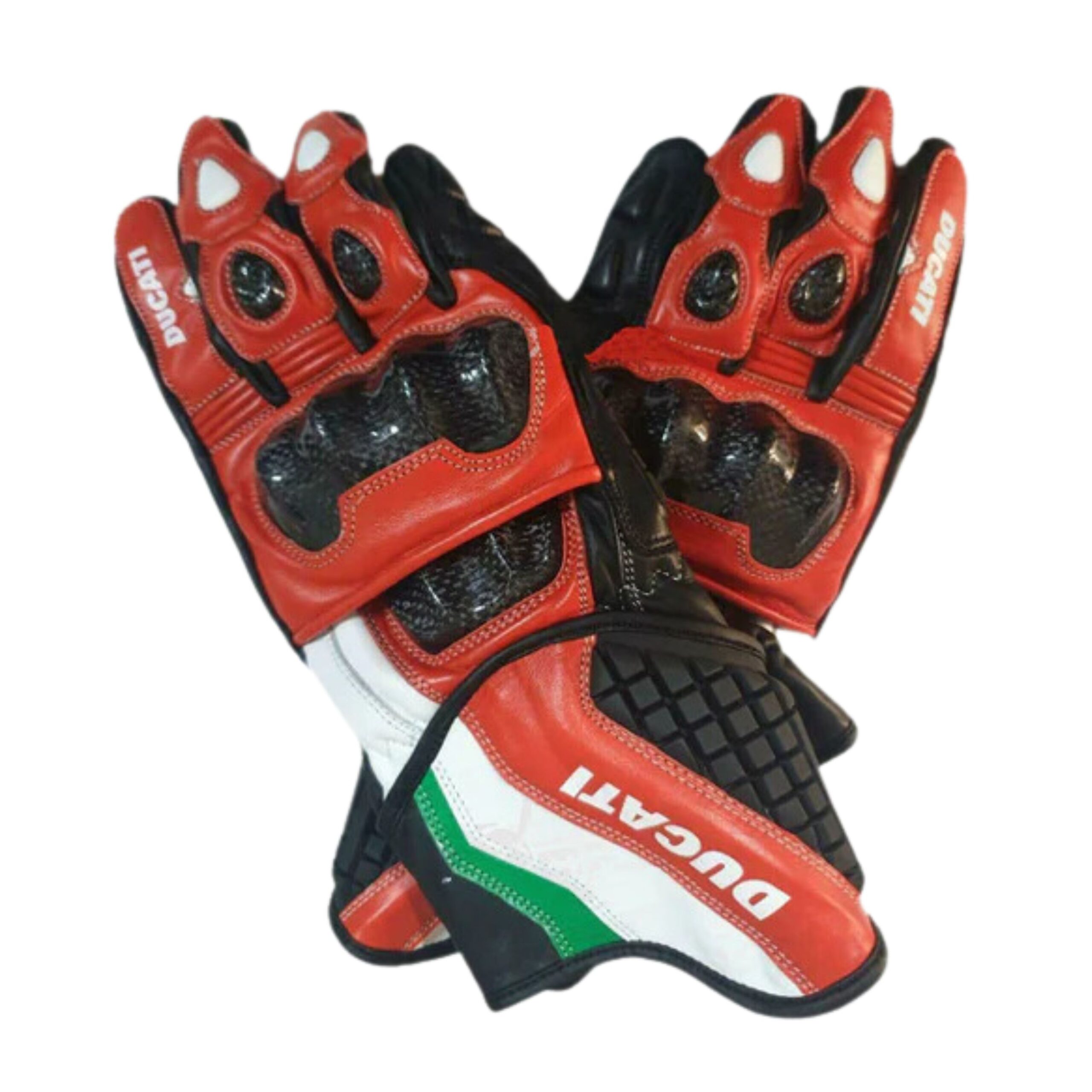 DUCATI CORSE C3 SPIDI LONG MOTORBIKE LEATHER GLOVES