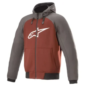 ALPINESTARS CHROME SPORT HOODIE TAR GREY, BURGUNDY