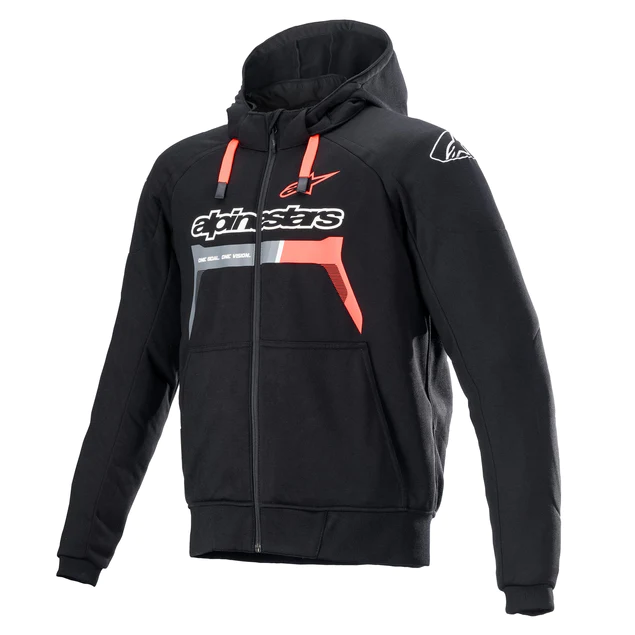 ALPINESTARS CHROME IGNITION HOODIE BLACK, RED