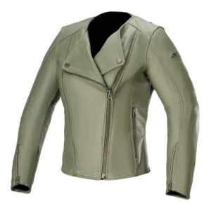 ALPINESTARS WOMEN’S ALICE LEATHER JACKET MILITARY GREEN