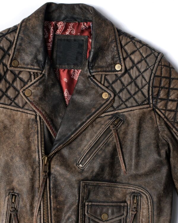 Vintage Brown Cowboy Leather Jacket - Image 21