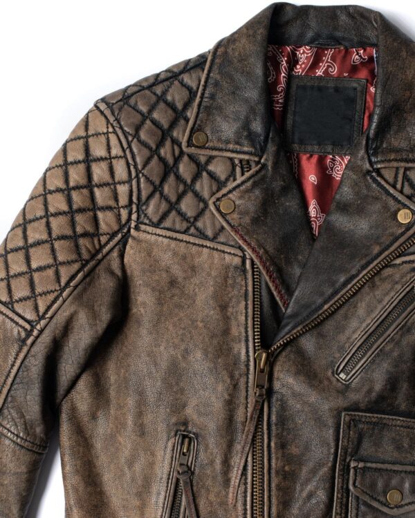 Vintage Brown Cowboy Leather Jacket - Image 20