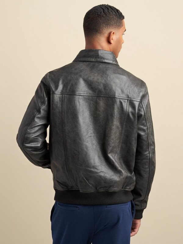 Leather Aviator Bomber - Image 4