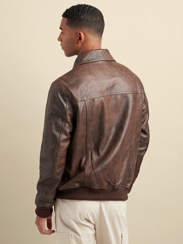 Leather Aviator Bomber - Image 2