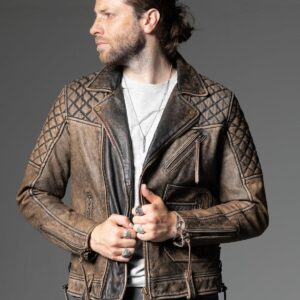 Vintage Brown Cowboy Leather Jacket