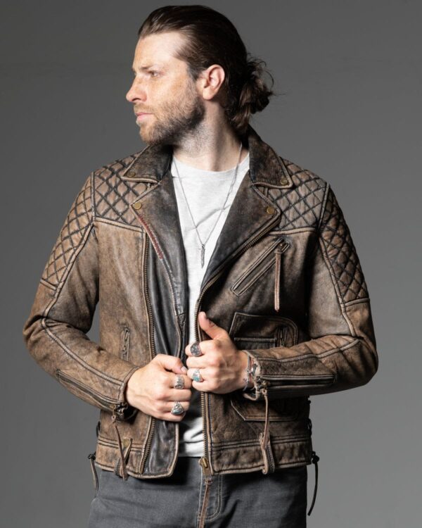 Vintage Brown Cowboy Leather Jacket