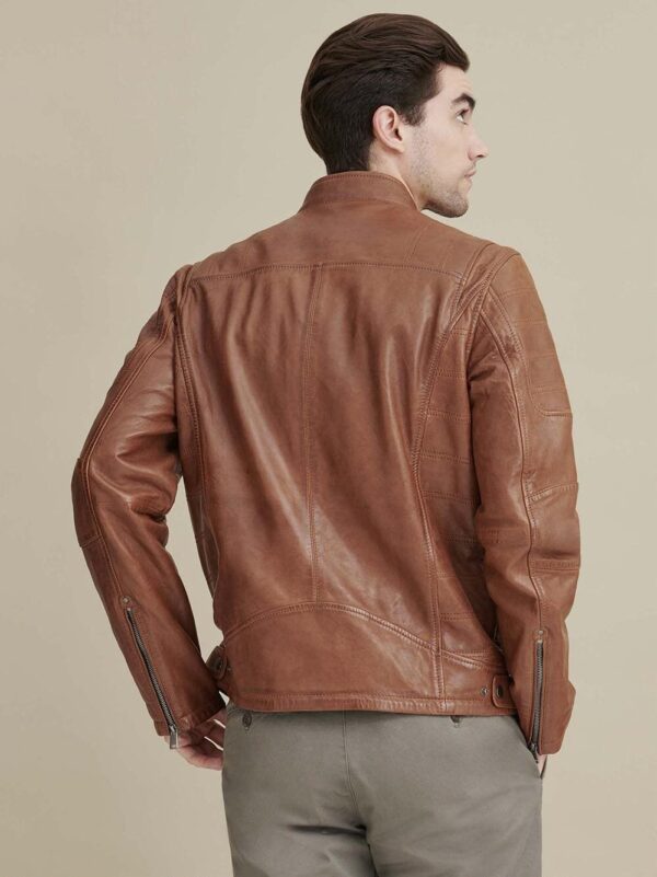 MOTO STYLISH SHEEP LEATHER JACKET - Image 2