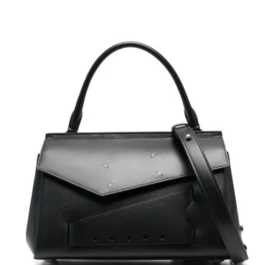 MAISON MARGIELA SNATCHED LEATHER TOTE BAG