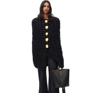 LOEWE SLEEVELESS WOOL CAPE