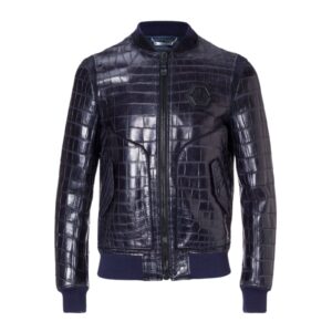 PHILIPP PLEIN LEATHER BOMBER TIGER FACE