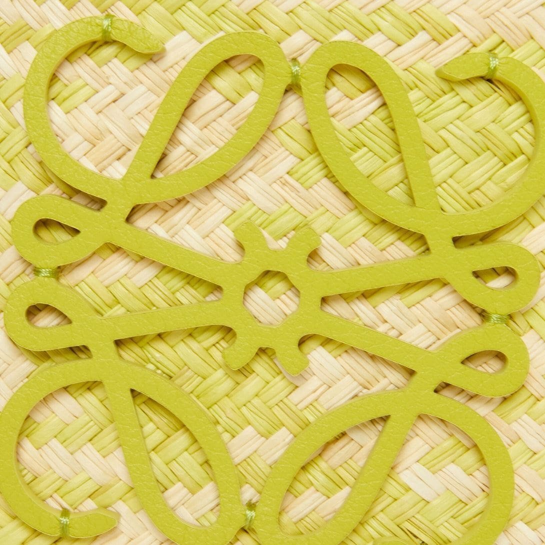 LOEWE SQUARE POCKET ANAGRAM CHECKS IN IRACA PALM AND CLASSIC CALFSKIN - Image 3