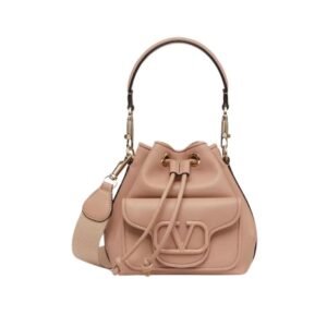 VALENTINO GARAVANI LOCÒ CALFSKIN BUCKET BAG