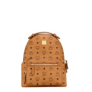 MCM SMALL STARK BACKPACK IN VISETOS COGNAC