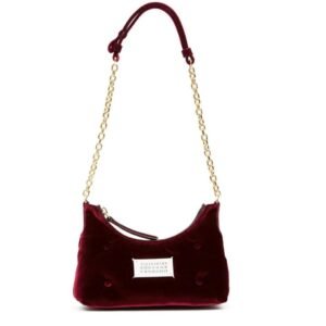MAISON MARGIELA MICRO GLAM SLAM VELVET SHOULDER BAG