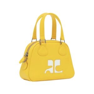 COURREGES MINI LEATHER BOWLING BAG
