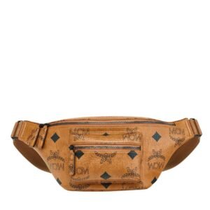 MCM MEDIUM FURSTEN BELT BAG IN MAXI VISETOS COGNAC