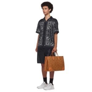 MCM X-LARGE MUNCHEN TOTE IN VISETOS COGNAC