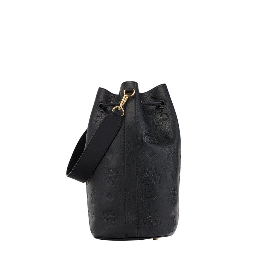 MCM LARGE DESSAU DRAWSTRING IN EMBOSSED MONOGRAM LEATHER BLACK - Image 2