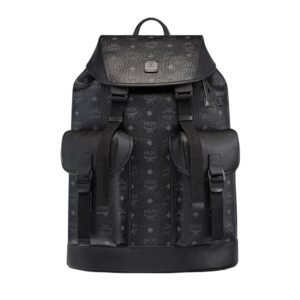 MCM LARGE BRANDENBURG BACKPACK IN VISETOS BLACK