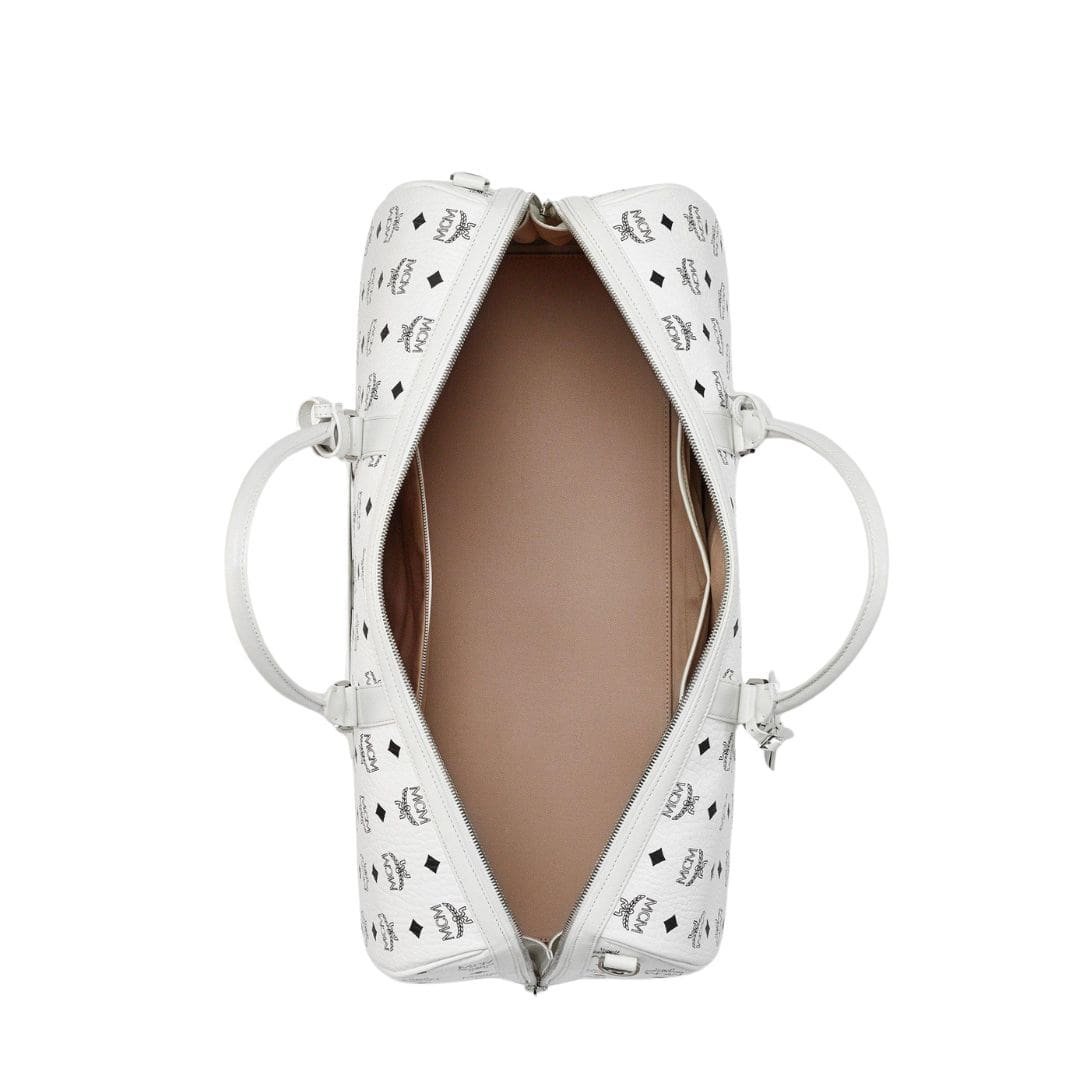 MCM OTTOMAR WEEKENDER BAG IN VISETOS WHITE - Image 4