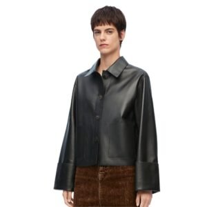 LOEWE JACKET WITH LAPELS IN LAMB NAPPA