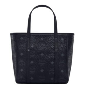 MCM MINI TONI TOP-ZIP SHOPPER IN VISETOS BLACK