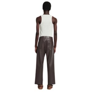 NANUSHKA QUIDO REGENERATED LEATHER PANTS BROWN