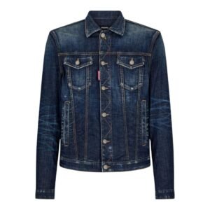 DSQUARED2 DARK CLEAN WASH DAN DENIM JACKET