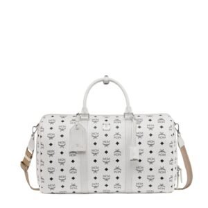 MCM OTTOMAR WEEKENDER BAG IN VISETOS WHITE
