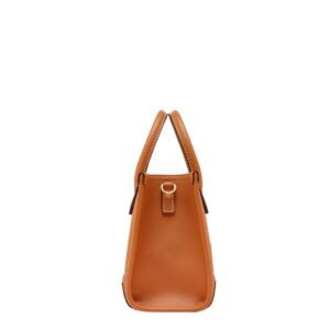 MCM MINI MUNCHEN TOTE IN SPANISH CALF LEATHER COGNAC