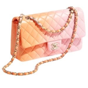 CHANEL CLASSIC 11.12 HANDBAG PINK & ORANGE