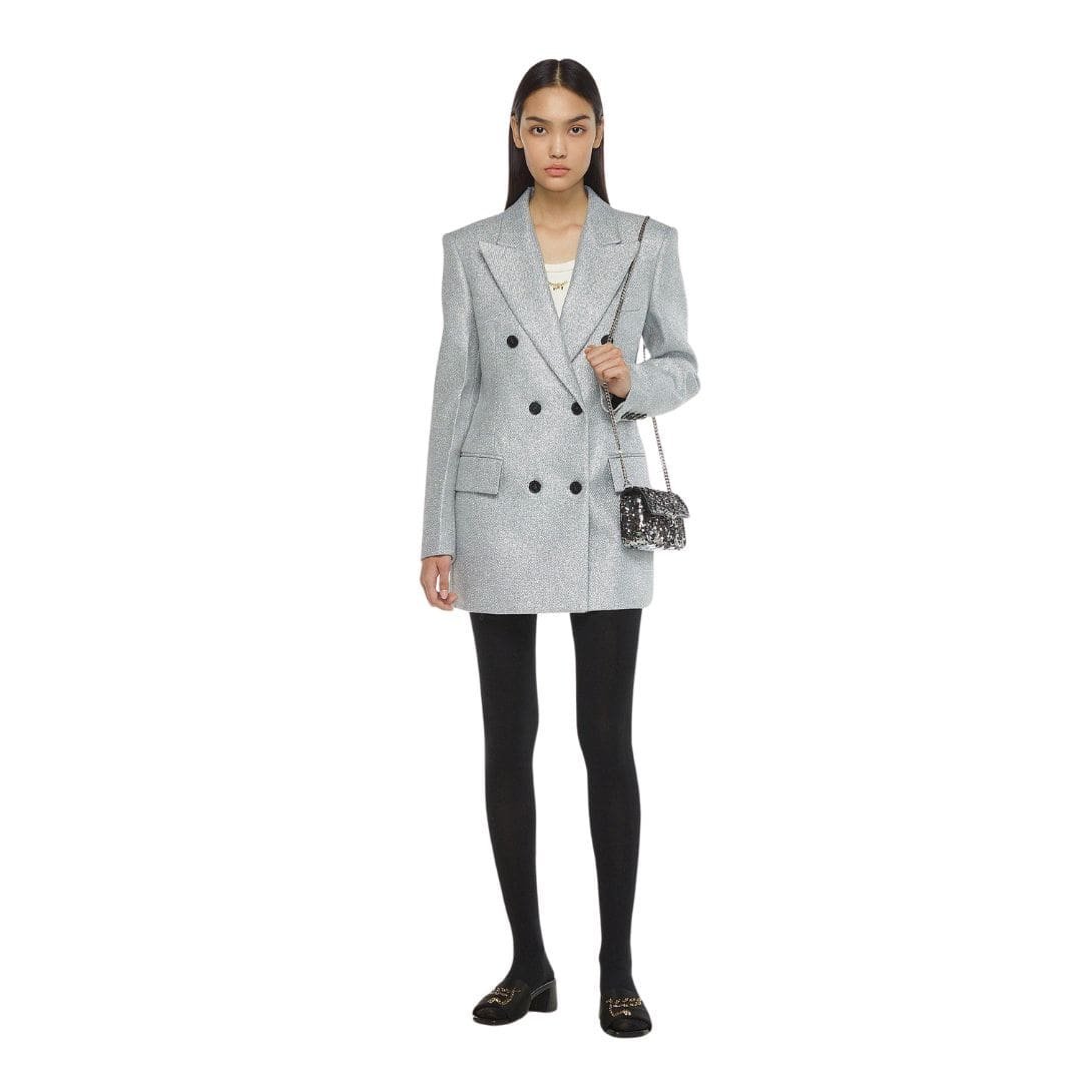 MCM MINI HIMMEL SEQUIN SHOULDER BAG SILVER - Image 7