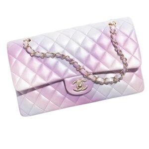 CHANEL CLASSIC 11.12 HANDBAG PURPLE,BLUE & PINK