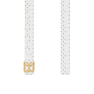 BALMAIN REVERSIBLE CAIFSKIN B-BELT WITH A POIKA DOTS PRINT