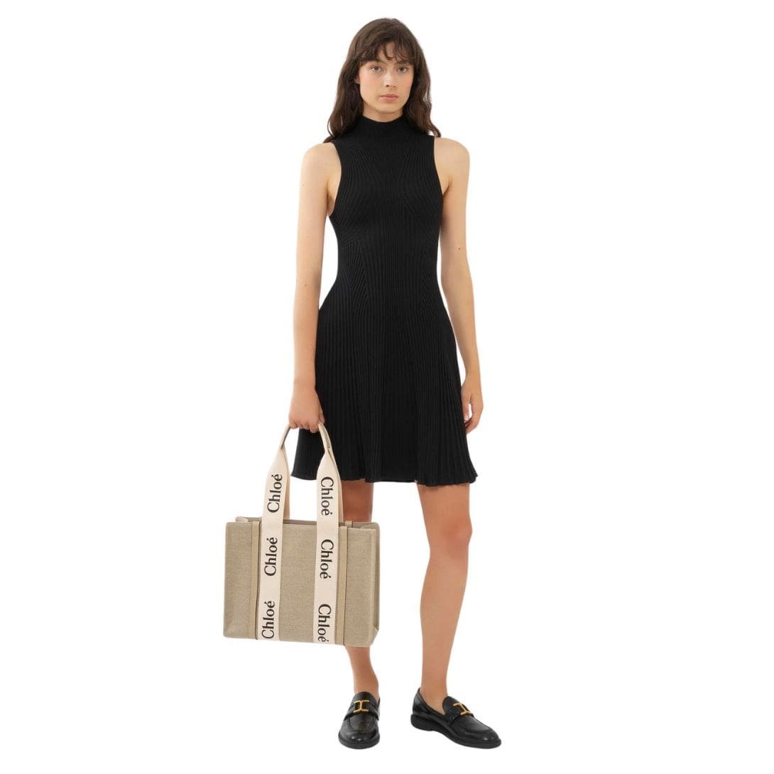 CHLOE MEDIUM WOODY TOTE BAG ARGIL BROWN - Image 7