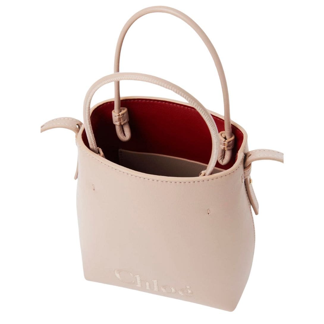 CHLOÉ SENSE MICRO TOTE BAG NOMAD BEIGE - Image 7