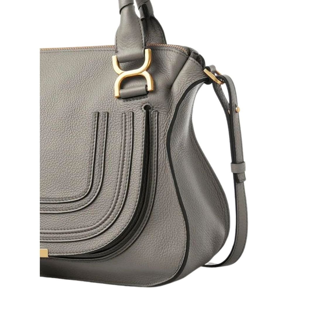 CHLOE MARCIE DOUBLE CARRY BAG CASHMERE GREY - Image 2