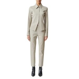 STOULS VALENTINE LEATHER CHINO PANTS