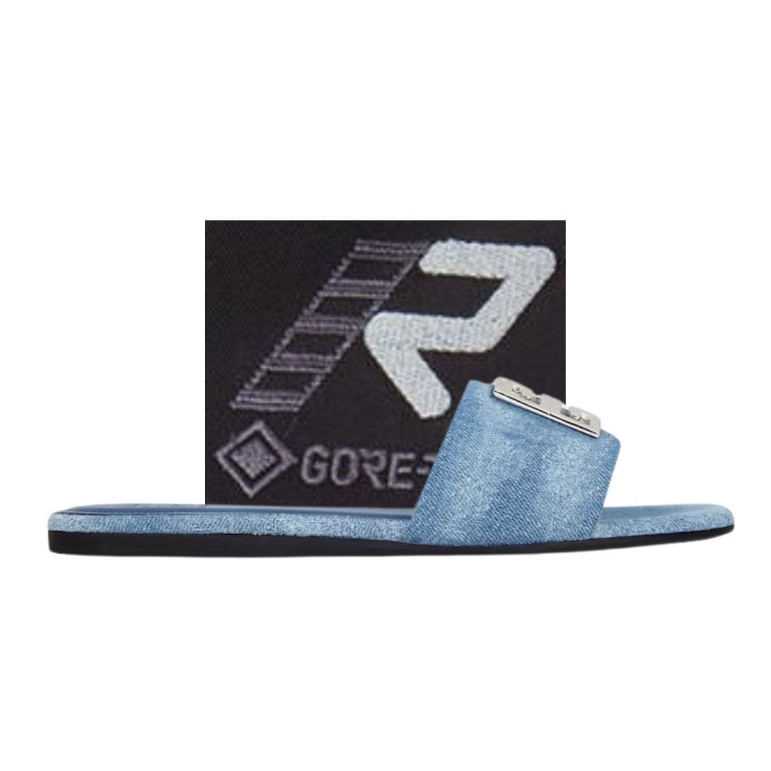 GIVENCHY 4G MULES IN WASHED DENIM - Image 5